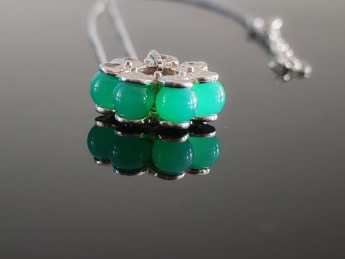 Chrysopras anhänger und kette - anhänger,