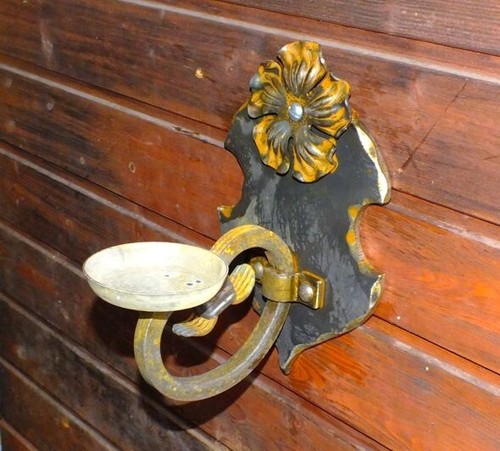 Wandkerzenhalter schmiedeeisen - wandkerzenhalter,