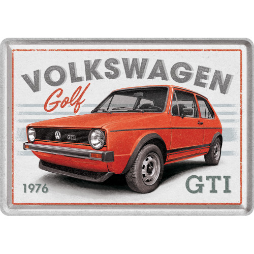 Blechpostkarte volkswagen - volkswagen, vw
