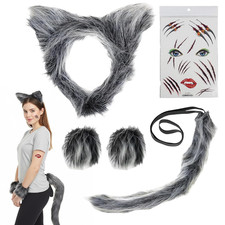 4er set wolf kostüm - set,