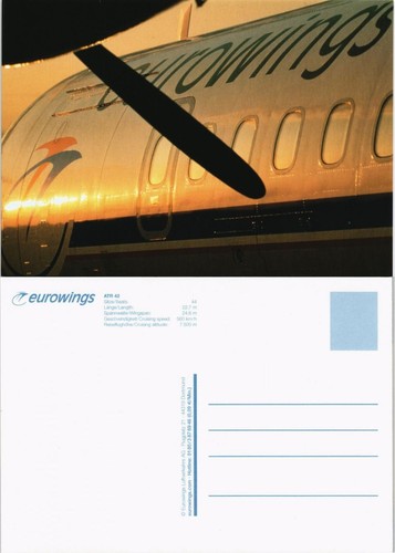 Ansichtskarte eurowings atr - ansichtskarte,