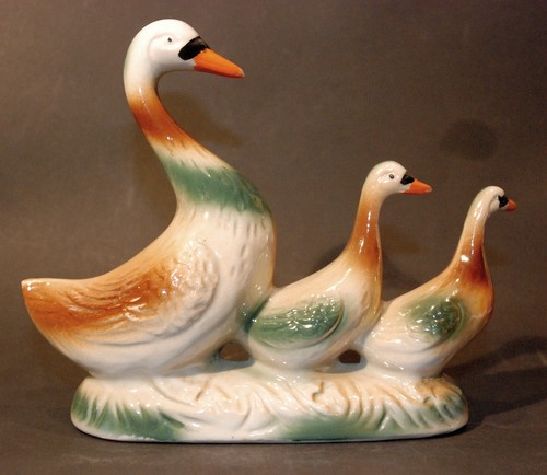 Keramikfigur gänse - keramikfigur,