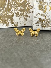 Schmetterling Dior Ohrringe mit Box und Tüte, sowie Schleife / Ohrstecker