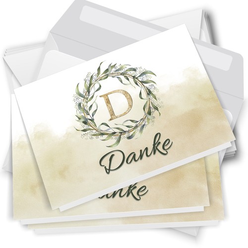 Dankeskarten mit - 10,