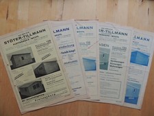 Konvolut Prospekte Stöter Tillmann Plettenberg Baubuden Bauwagen um 1955