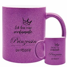 Glitzer Keramik Tasse mit