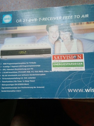 Wisi or21 dvb - or21, dvb-t-receiver