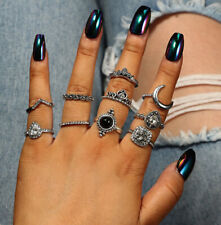 Set 10pcs Finger Ringe Fingerspitzenring Orientalisches Vintage Silber