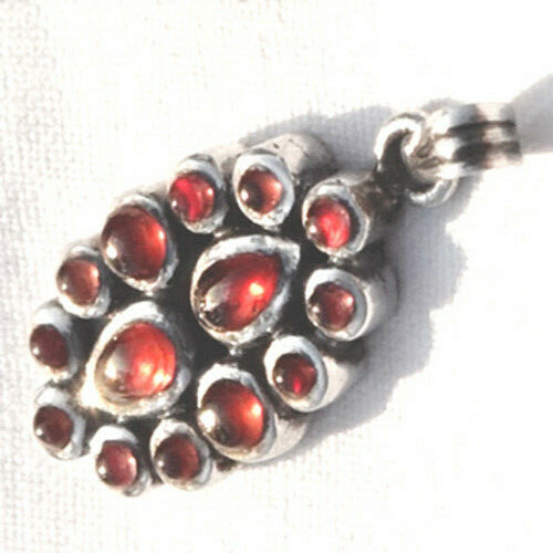 Vintage granat 70er anhänger - vintage,