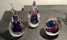 Glas Skulptur  3 Stück Objekt