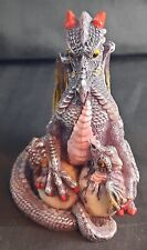 Drachen Statue Mutter Lila 8 cm