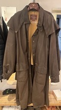 Vintage Original Marlboro Classics Leder Mantel Jacke Trenchcoat Echtleder XL 