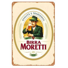 Birra Moretti Blechschild 20x30cm Metallschild Dekoschild NEU leichte Montage