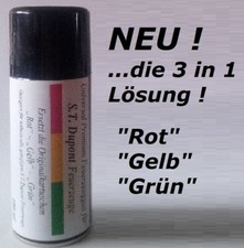 Universal Premium Feuerzeug Gas für S.T. DUPONT Feuerzeuge - Rot - Gelb - Grün