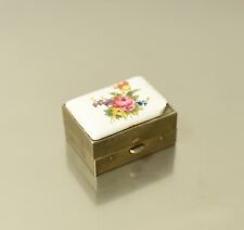 Puppenstube Miniatur Schatztruhe Nostalgie Porzellan Blumen Schmuckkästchen