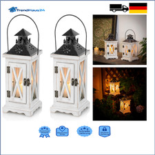 Rustikale Holz Metall Laterne