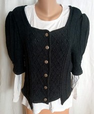 PFISTER Strickjacke fürs Dirndl "42" schwarz aufwändig gestrickt neuwertig