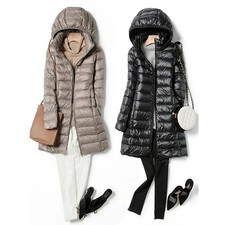 Damen daunenmantel lang - daunenmantel, xl