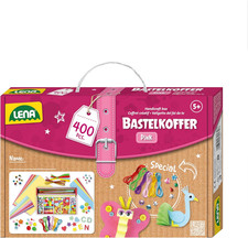 Lena Bastelkoffer Mit 400 Teilen, Bastelset Bestehend Aus Papier, Moosgummi, Pfe