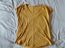 Marc O'Polo Damen T-Shirt Gr. S, Gelb, Baumwolle,