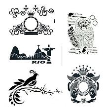 1 Schablone A3 Wappen Vögel