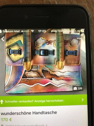 Handbemalte ledertasche von - handbemalte,