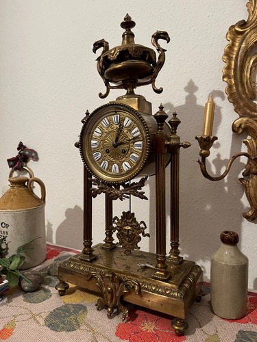Große uhr kaminuhr gold - große,
