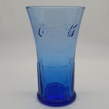 Coca-Cola Pint Glas Blau McDonalds 2008 Gebraucht