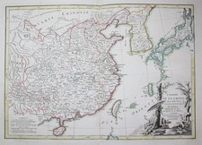 China Chine Korea Japan Asia Asien Karte map carte Kupferstich Bonne