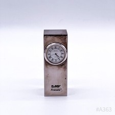 Vintage TROIKA Tower Clock Standuhr aus Edelstahl DMV Francis‘ versilbert 10,5cm