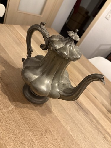 Antike zinnkanne kaffeekanne - antike, /