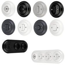 Unterputz Vintage Retro Porzellan Schalterserie Schalterprogramm I Serie PR1