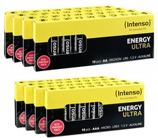 80 Intenso Energy Ultra Alkaline Batterien im 40er Karton (40x AA + 40x AAA)