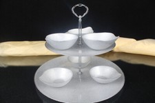 Etagere Glas Silber 2-fach + 6
