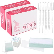 Mikroskop Objektträger Deckgläser mit Tropfer Set Glas Labor Biologie