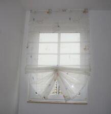 Weiße Raffgardine 73 x 215 cm Gardine mit Muster Stor Garnitur für die Balkontür