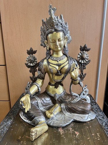 Buddha statue grüne tara - buddha-statue,