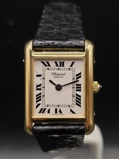 Chopard Tank 18K Gold Uhr Ref 5221 Dresswatch 21 x 28 mm 750 Gold Lederarmband ⌚