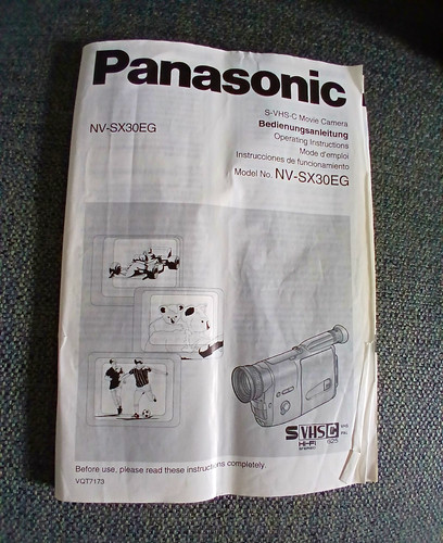 Panasonic sx30eg vhs - nv-sx30eg, s-vhs-c