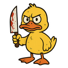 XXL 30X30 car sticker duck