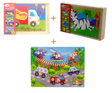 2 x Holzpuzzle TIERE