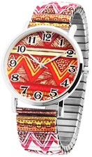 Damenuhr Armbanduhr poppig bunt Flowerpower Retro Vintage Zugarmband 1700035