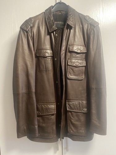 Herren lederjacke braun - herren,