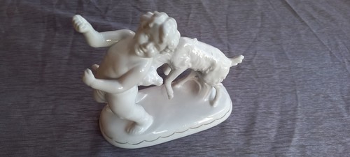 Antike porzellan figur putti - porzellan,