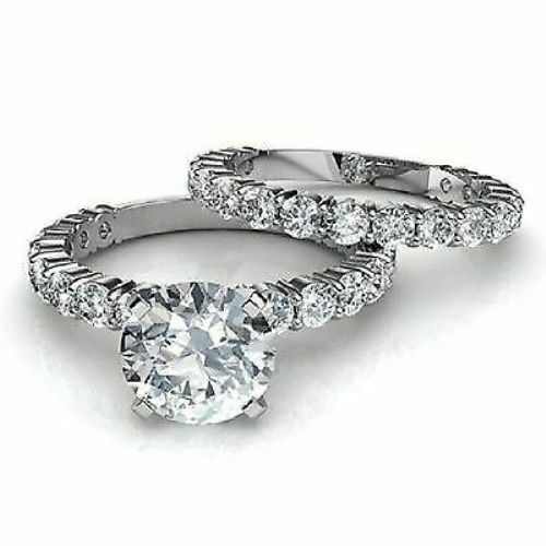 Massiver 14k weißgold - weißgold, 3,45ct