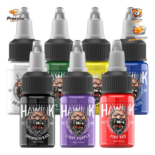 Tattoo farbe ink set - ink, 7