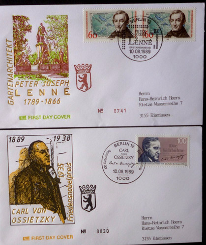 Berlin fdc ersttagsbriefe - fdc, mi.-