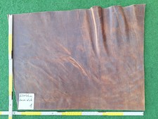 Rindsleder gewachst braun rustikal ca.6mm dick Lederrest zur Auswahl