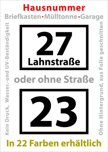 Hausnummer für briefkasten - für,