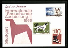 Stuttgart, Internationale Rassehunde-Ausstellung 1966, Plakat, Ansichtskarte 